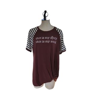 Elle and Grace Inspirational Short Sleeve T Shirt Size Large